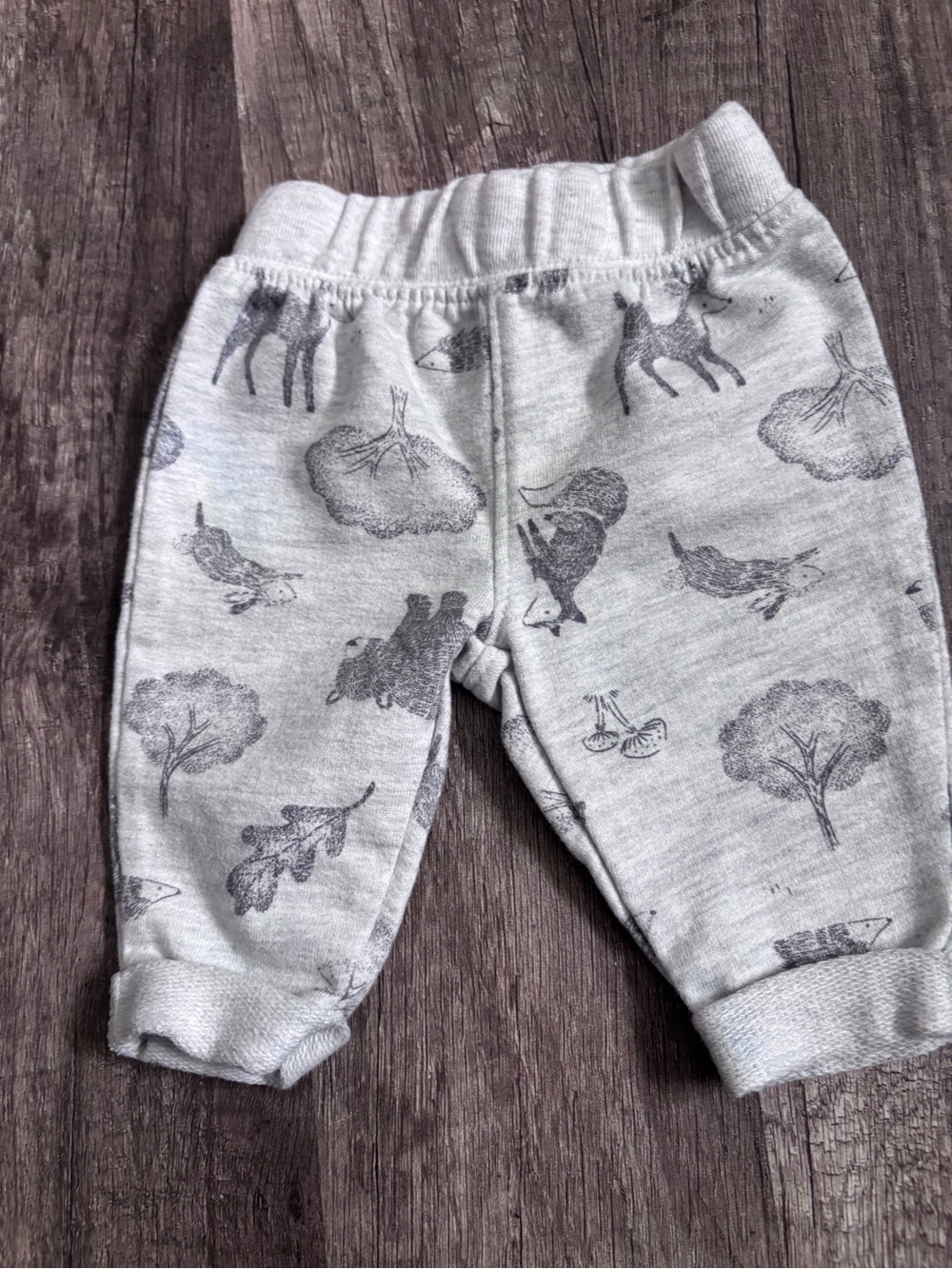 Carter's Light Gray Woodland Print Joggers. 215